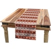 image:imageAmbesonne Christmas Table Runner Norwegian Scandinavian Traditional Vintage Style Borders Reindeer Striped Flower Dining Room Kitchen Rectangular Runner 16 X 120 Red White