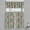 image:imageAmbesonne Christmas Valance and Curtain 3 pcs Set Dreamy Xmas Evening with Snowflakes Leafy Flowers Starry Atmosphere Window Treatments for Kitchen Room Decor 55 x 24 Laurel Green Coral Grey