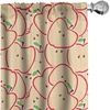 image:imageAmbesonne Ethnic Window Curtains Watercolor Style Hand Drawn Grid Pattern Hippie Folk Batik Design Lightweight Decor 2Panel Set with Rod Pocket Pair of  28 x 63 Azure BlueApple Green Beige and Red