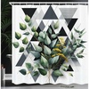 image:imageAmbesonne Eucalyptus Leaves Shower Curtain Modern Geometric Nature Mid Century Boho with Peachy Details Cloth Fabric Bathroom Decor Set with Hooks 69 W x 84 L Orange Dark Sea GreenDark Blue Grey and Green