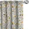 image:imageAmbesonne Flower Curtains Wild Flowers Poppies and Daisies Rural Nature Scenery in Meadows Rustic Window Treatments 2 Panel Set for Living Room Bedroom Pair of  28 x 84 White YellowYellow Sea Green Black