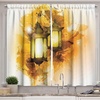 image:imageAmbesonne Geometric Kitchen Curtains Mosaic Motif with Traditional Fractal Forms Grid Graphic Print Window Drapes 2 Panel Set for Kitchen Cafe Decor 55 x 39 TurquoiseCoffee