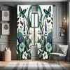 image:imageAmbesonne Geometric Window Curtains Patchwork Style Ornamental Squares with Various Polka Dots Stripes Lightweight Decorative 2Panel Set amp Rod Pocket Pair of  28 x 63 Avocado GreenSeafoam Jade Green Ivory