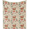 image:imageAmbesonne Gnome Soft Flannel Fleece Throw Blanket Nordic Tonttu Myth Finnish Creature Nisser Scandinavian Folklore Print Cozy Plush for Indoor and Outdoor Use 70 x 90 Grey RubyBeige Ruby and Green