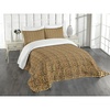 image:imageAmbesonne Leopard Print Bedspread Set Spotty Jungle Savannah Feline Print Wild Africa Inspiration Tile Pattern 3 Piece Decorative Bedding Coverlet and 2 Pillow Shams Queen Size Orange Black