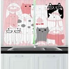 Pale Pink White Black