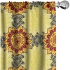 image:imageAmbesonne Mandala Curtains Vibrant Yellow Mandala with Floral Framework Petals Boho Window Treatments 2 Panel Set for Living Room Bedroom Pair of  28 x 84 Black YellowBlack Yellow