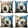image:imageAmbesonne Striped Throw Pillow Cushion Cover Abstract Prehistoric with Cave Rocks Nature Inspired Unusual Boho Artprint Decorative Square Accent Pillow Case 24 X 24 Yellow BlackBlue Dark Tan and Fawn