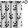 image:imageAmbesonne Tattoo Curtains Panda Bear Portraits Mascots Pattern for in Black and White Window Treatments 2 Panel Set for Living Room Bedroom Pair of  28 x 84 Black and WhiteBlack and White