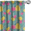 image:imageAmbesonne Tattoo Curtains Panda Bear Portraits Mascots Pattern for in Black and White Window Treatments 2 Panel Set for Living Room Bedroom Pair of  28 x 84 Black and WhiteYellow Teal