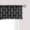 image:imageAmbesonne Tropical Window Valance Monochrome Pineapples with Abstract Zigzag Design on a Greyscale Background Curtain Valance for Kitchen Bedroom Decor with Rod Pocket 54 X 12 Black and WhiteBlack and White