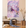 image:imageAmbesonne Unicorn Tapestry Fantasy Animal with Floral Ornaments and Birds on Natural Pink Background Wall Hanging for Bedroom Living Room Dorm Decor 60 X 80 Pink Purple