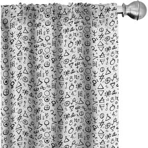 image:imageAmbesonne Abstract Curtains British Tartan Celtic Pattern with Vertical Horizontal Symmetric Stripes Image Window Treatments 2 Panel Set for Living Room Bedroom Pair of  28 x 63 Black WhiteWhite