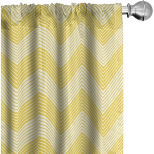 image:imageAmbesonne Abstract Curtains British Tartan Celtic Pattern with Vertical Horizontal Symmetric Stripes Image Window Treatments 2 Panel Set for Living Room Bedroom Pair of  28 x 63 Black WhitePale Yellow
