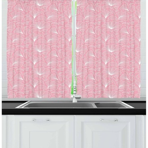 image:imageAmbesonne Abstract Kitchen Curtains Absurd Vector Smoky Wavy Floral Design Rainbow Alike Stripes and Lines Print Window Drapes 2 Panel Set for Kitchen Cafe Decor 55 x 39 White MulticolorWhite