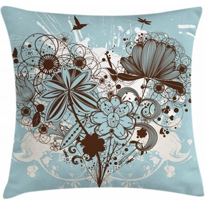 image:imageAmbesonne Animal Throw Pillow Cushion Cover Flamingos Print of Long Leged Love Birds Feathers Romance Brushstroke Splash Watercolor Decorative Square Accent Pillow Case 18 X 18 Pink Blue PurpleChestnut Brown