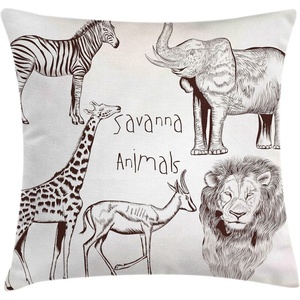 image:imageAmbesonne Animal Throw Pillow Cushion Cover Flamingos Print of Long Leged Love Birds Feathers Romance Brushstroke Splash Watercolor Decorative Square Accent Pillow Case 18 X 18 Pink Blue PurpleCream Brown