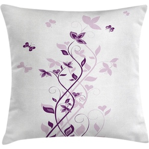 image:imageAmbesonne Animal Throw Pillow Cushion Cover Flamingos Print of Long Leged Love Birds Feathers Romance Brushstroke Splash Watercolor Decorative Square Accent Pillow Case 18 X 18 Pink Blue PurplePurple White
