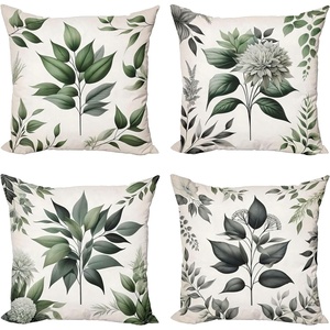 image:imageAmbesonne Antique Throw Pillow Cushion Cover Thai Culture Vector Abstract Background Flower Pattern Design Art Illustration Print Decorative Square Accent Pillow Case 24 X 24 RubyLaurel Green and White