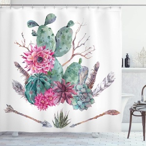 image:imageAmbesonne Birds Shower Curtain Cheerful Happy Birds Singing on Lively Tree Branches with Colorful Spring Leaves Cloth Fabric Bathroom Decor Set with Hooks 69 W x 70 L Eggshell MulticolorGreen Pink Brown