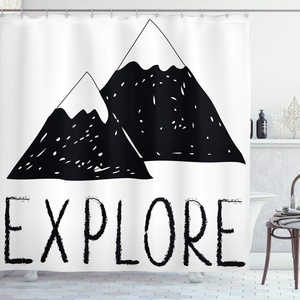 image:imageAmbesonne Birds Shower Curtain Cheerful Happy Birds Singing on Lively Tree Branches with Colorful Spring Leaves Cloth Fabric Bathroom Decor Set with Hooks 69 W x 70 L Eggshell MulticolorBlack White