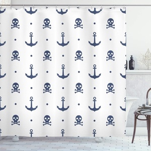 image:imageAmbesonne Birds Shower Curtain Cheerful Happy Birds Singing on Lively Tree Branches with Colorful Spring Leaves Cloth Fabric Bathroom Decor Set with Hooks 69 W x 70 L Eggshell MulticolorNavy Blue
