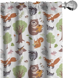 image:imageAmbesonne Birds and Nature Curtains Muted Tone Leafy Floral Huddles with Hummingbirds Urban Jungle Window Treatments 2 Panel Set for Living Room Bedroom Pair of  28 x 63 Blue Grey Dried RoseGreen Brown