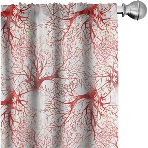 image:imageAmbesonne Birds and Nature Curtains Muted Tone Leafy Floral Huddles with Hummingbirds Urban Jungle Window Treatments 2 Panel Set for Living Room Bedroom Pair of  28 x 63 Blue Grey Dried RoseDark Coral