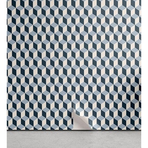 image:imageAmbesonne Blush Pink Peel amp Stick Wallpaper for Home Geometric Pattern with Diamond Check Modern Triangles Futuristic Art SelfAdhesive Living Room Kitchen Accent 13 x 100 Pale Mustard and BlushBlue Pale Blue White