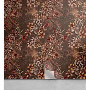 image:imageAmbesonne Blush Pink Peel amp Stick Wallpaper for Home Geometric Pattern with Diamond Check Modern Triangles Futuristic Art SelfAdhesive Living Room Kitchen Accent 13 x 100 Pale Mustard and BlushDark Rosewood and Brown