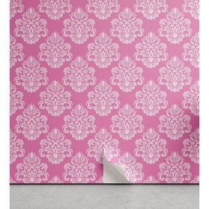 image:imageAmbesonne Blush Pink Peel amp Stick Wallpaper for Home Geometric Pattern with Diamond Check Modern Triangles Futuristic Art SelfAdhesive Living Room Kitchen Accent 13 x 100 Pale Mustard and BlushWhite Pink