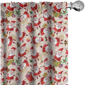 image:imageAmbesonne Candy Cane Curtains Aquarelle Style Sweets Traditional Christmas Festivity Winter Celebrations Window Treatments 2 Panel Set for Living Room Bedroom Pair of  28 x 84 White AquaRed White