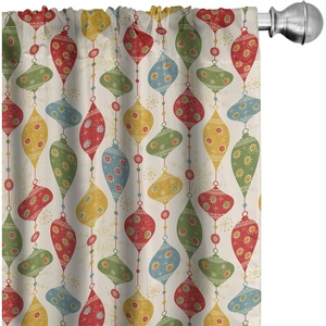 image:imageAmbesonne Candy Cane Curtains Aquarelle Style Sweets Traditional Christmas Festivity Winter Celebrations Window Treatments 2 Panel Set for Living Room Bedroom Pair of  28 x 84 White AquaRed Green