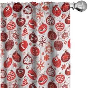 image:imageAmbesonne Candy Cane Curtains Aquarelle Style Sweets Traditional Christmas Festivity Winter Celebrations Window Treatments 2 Panel Set for Living Room Bedroom Pair of  28 x 84 White AquaWhite Vermilion