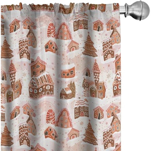 image:imageAmbesonne Candy Cane Curtains Aquarelle Style Sweets Traditional Christmas Festivity Winter Celebrations Window Treatments 2 Panel Set for Living Room Bedroom Pair of  28 x 84 White AquaBlush Cinnamon Brown