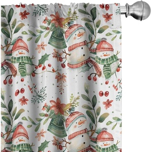 image:imageAmbesonne Candy Cane Curtains Aquarelle Style Sweets Traditional Christmas Festivity Winter Celebrations Window Treatments 2 Panel Set for Living Room Bedroom Pair of  28 x 84 White AquaBurgundy Tan and Vermilion