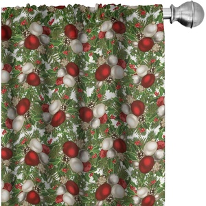 image:imageAmbesonne Candy Cane Curtains Aquarelle Style Sweets Traditional Christmas Festivity Winter Celebrations Window Treatments 2 Panel Set for Living Room Bedroom Pair of  28 x 84 White AquaRed Green Grey