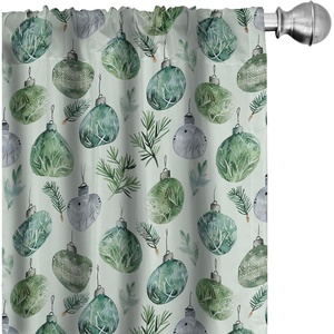 image:imageAmbesonne Candy Cane Curtains Aquarelle Style Sweets Traditional Christmas Festivity Winter Celebrations Window Treatments 2 Panel Set for Living Room Bedroom Pair of  28 x 84 White AquaPale Mint Green and White