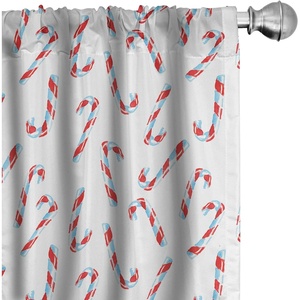 image:imageAmbesonne Candy Cane Curtains Aquarelle Style Sweets Traditional Christmas Festivity Winter Celebrations Window Treatments 2 Panel Set for Living Room Bedroom Pair of  28 x 84 White AquaWhite Aqua