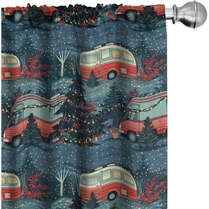 image:imageAmbesonne Candy Cane Curtains Aquarelle Style Sweets Traditional Christmas Festivity Winter Celebrations Window Treatments 2 Panel Set for Living Room Bedroom Pair of  28 x 84 White AquaNight Blue and Hot Pink