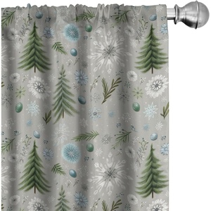 image:imageAmbesonne Candy Cane Curtains Aquarelle Style Sweets Traditional Christmas Festivity Winter Celebrations Window Treatments 2 Panel Set for Living Room Bedroom Pair of  28 x 84 White AquaPale Sage Green and Seafoam