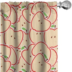image:imageAmbesonne Ethnic Window Curtains Watercolor Style Hand Drawn Grid Pattern Hippie Folk Batik Design Lightweight Decor 2Panel Set with Rod Pocket Pair of  28 x 63 Azure BlueApple Green Beige and Red