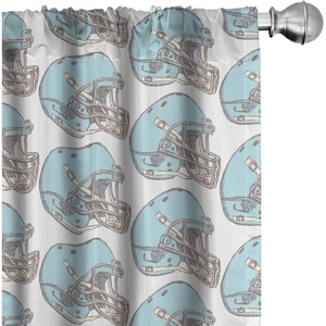 image:imageAmbesonne Ethnic Window Curtains Watercolor Style Hand Drawn Grid Pattern Hippie Folk Batik Design Lightweight Decor 2Panel Set with Rod Pocket Pair of  28 x 63 Azure BlueCream Grey