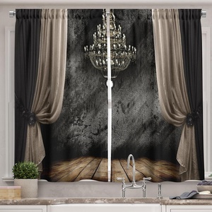 image:imageAmbesonne Fitness Kitchen Curtains Motivation Regular Exercise Theme Fitness Words Checkered Backdrop Typography Window Drapes 2 Panel Set for Kitchen Cafe Decor 55 x 39 Pale Blue WhiteBlack Sepia