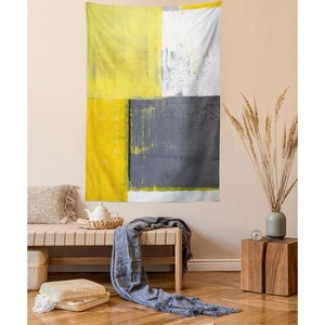 image:imageAmbesonne Grey and Yellow Tapestry Street Art Modern Grunge Abstract Design Squares Wide Wall Hanging for Bedroom Living Room Dorm 60 X 40 Charcoal Grey YellowCharcoal Yellow