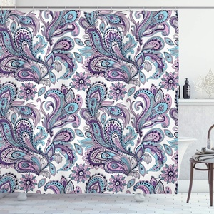 image:imageAmbesonne Indie Shower Curtain Hand Drawn Dressed up Walrus Animal Long Teeth Smoking Antromorphic Sketch Art Cloth Fabric Bathroom Decor Set with Hooks 69 W x 70 L White BlackPurple White Blue