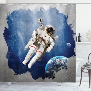 image:imageAmbesonne Indie Shower Curtain Hand Drawn Dressed up Walrus Animal Long Teeth Smoking Antromorphic Sketch Art Cloth Fabric Bathroom Decor Set with Hooks 69 W x 70 L White BlackBlue Beige