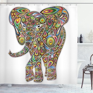image:imageAmbesonne Indie Shower Curtain Hand Drawn Dressed up Walrus Animal Long Teeth Smoking Antromorphic Sketch Art Cloth Fabric Bathroom Decor Set with Hooks 69 W x 70 L White BlackMulticolor White