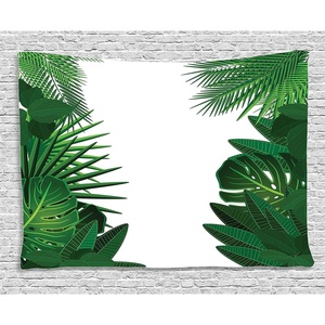 image:imageAmbesonne Leaf Tapestry Exotic Fantasy Hawaiian Tropical Palm Leaves Floral Graphic Art Print Wide Wall Hanging for Bedroom Living Room Dorm 60 X 40 Green WhiteGreen White