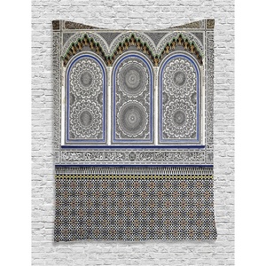 image:imageAmbesonne Leaf Tapestry Exotic Fantasy Hawaiian Tropical Palm Leaves Floral Graphic Art Print Wide Wall Hanging for Bedroom Living Room Dorm 60 X 40 Green WhiteGrey Blue